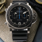 Panerai Luminor Submersible Flyback PAM00615 47mm Titanium Black Dial, 2 Straps