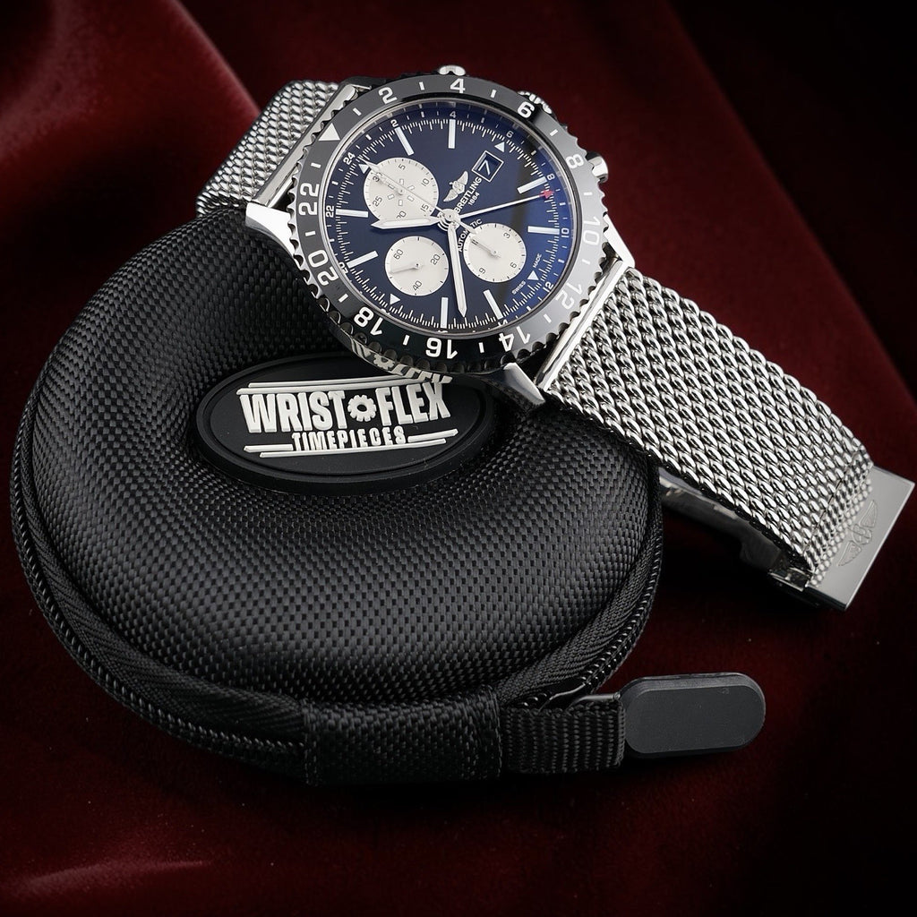 Breitling Chronoliner Y24310 GMT Chrono Reverse Panda Pilot Watch 46mm -Bracelet