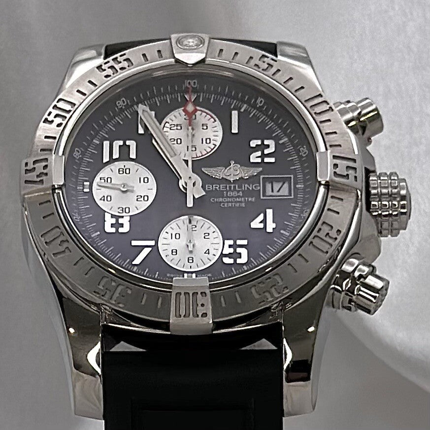Breitling Avenger II 43MM Tungsten Gray Dial Rubber Strap (A1338111/F564)