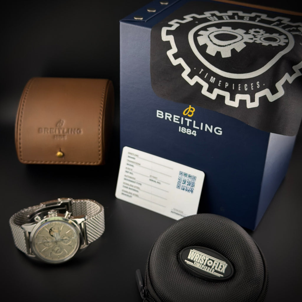 Breitling Transocean Chronograph 1461 - Moonphase A19310 43mm - Steel Bracelet