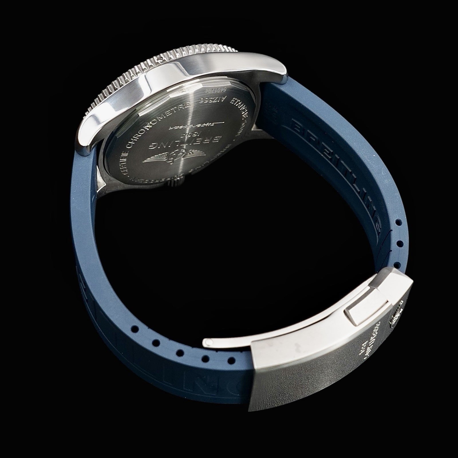 Breitling Superocean A17366 Diver Blue Dial 42mm Rubber Strap-Box & Digital Docs