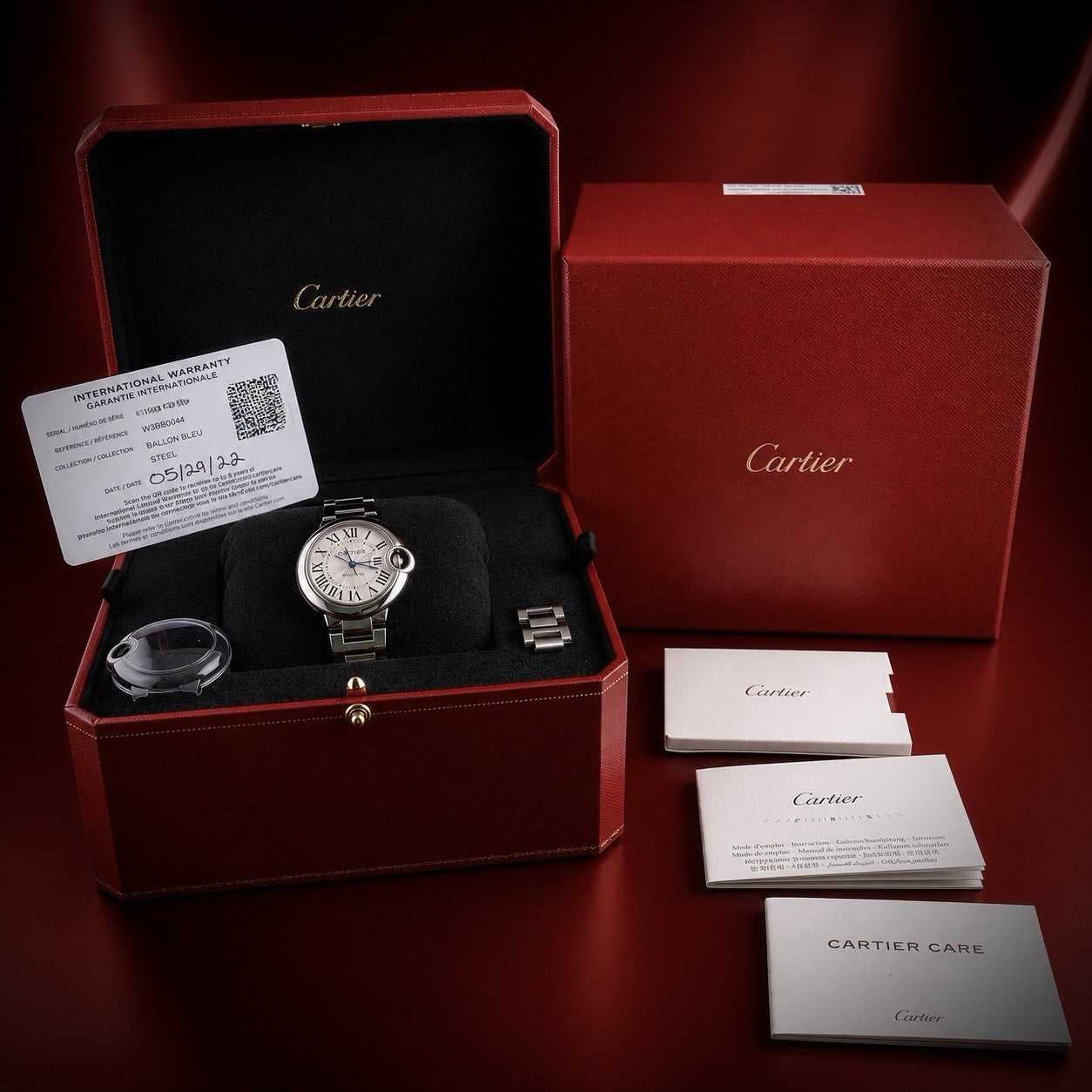 Cartier Ballon Bleu 33mm Automatic Mechanical Movement FULL SET -4 Year Warranty