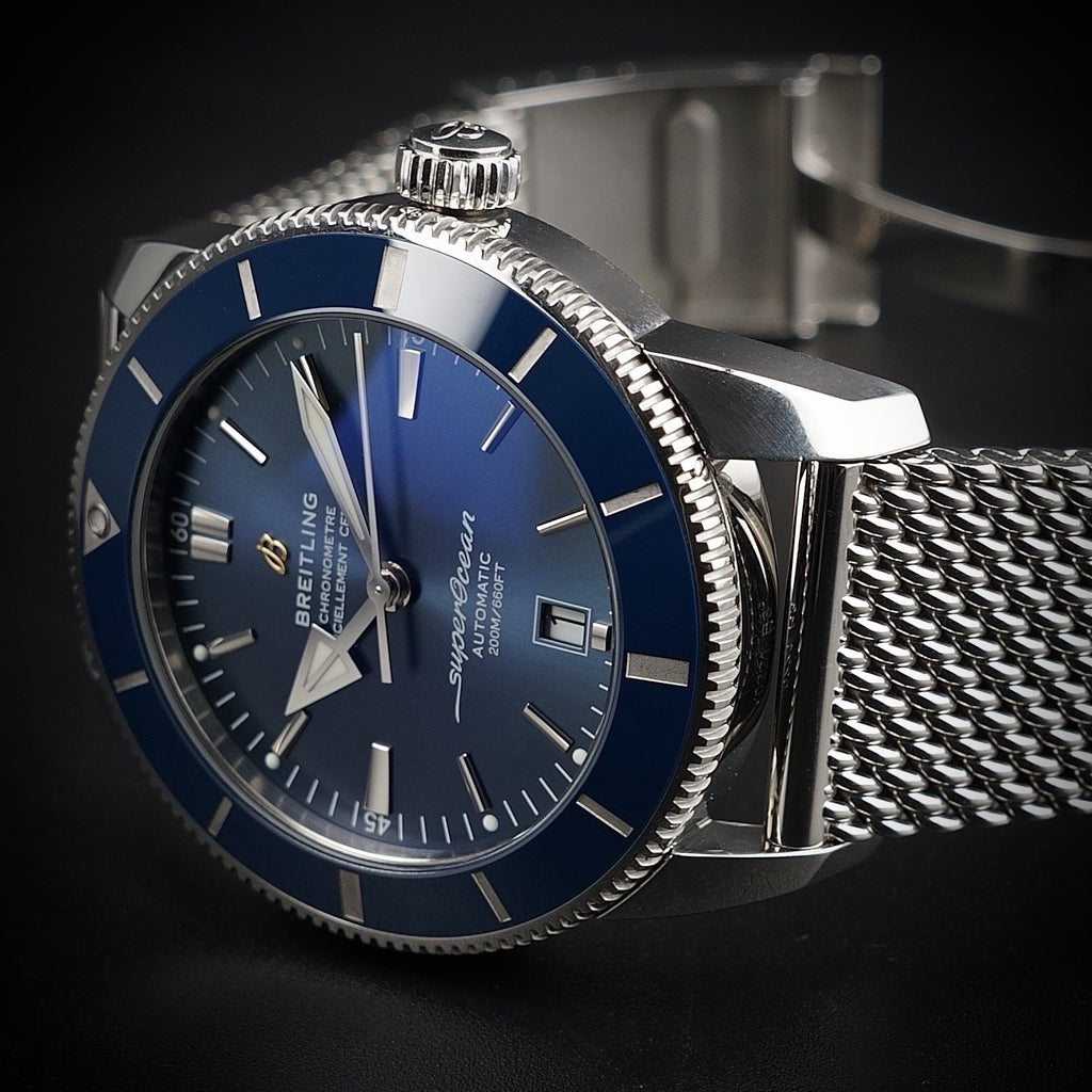 Breitling Superocean AB2020 BLUE 46mm Steel Bracelet, WARRANTY & Box & Docs