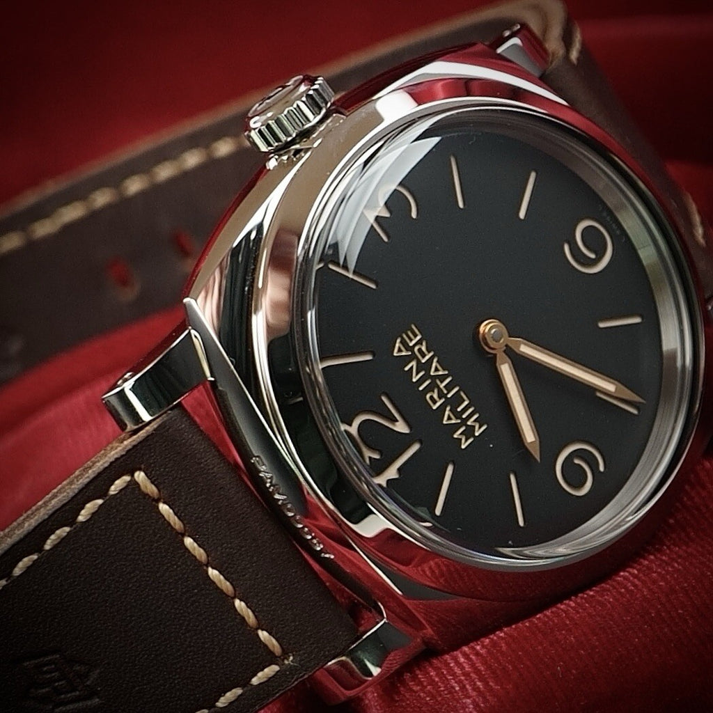 PANERAI 3 Days Marina Militaire Acciaio -47mm PAM00587 Rare Limited Edt Full Set