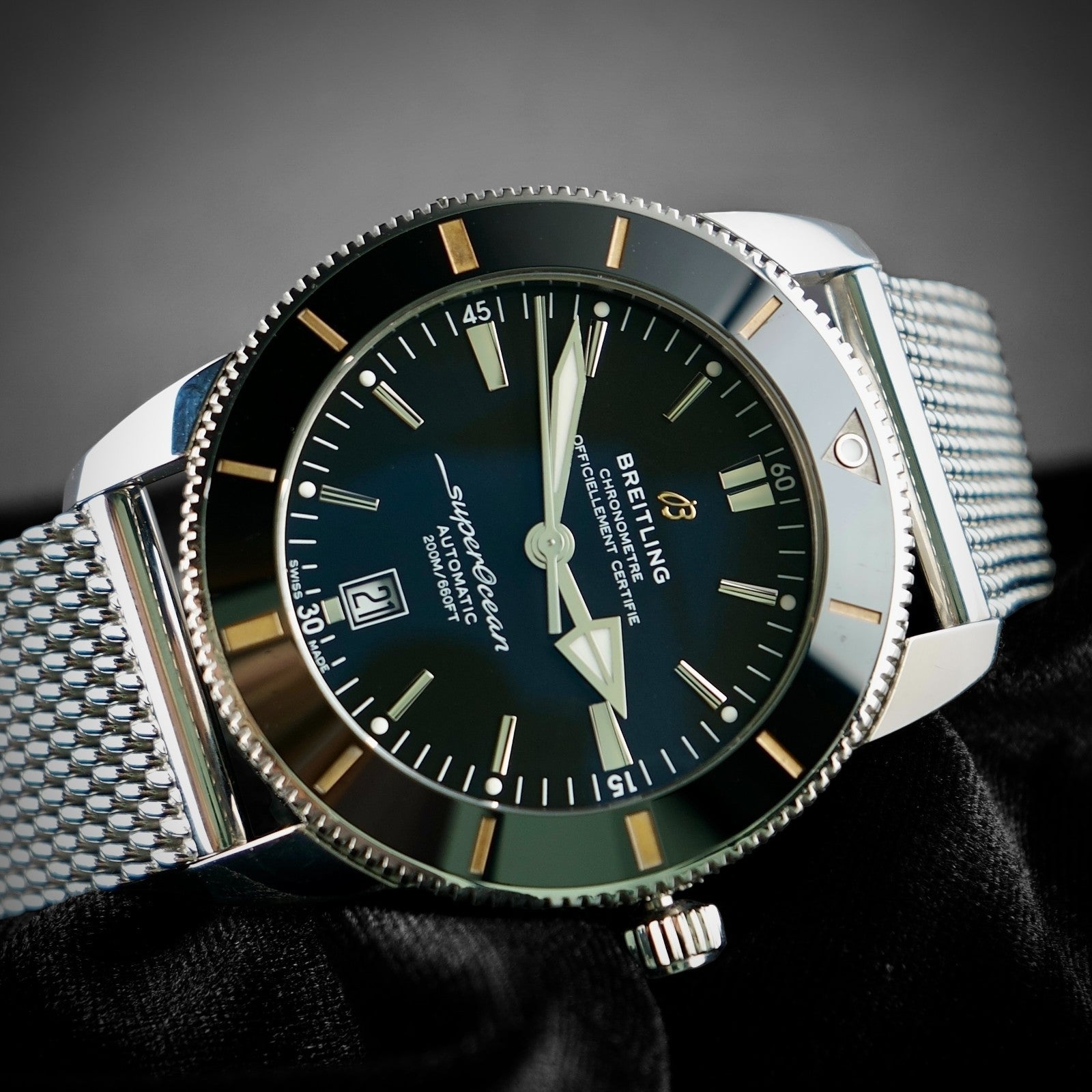 Breitling Superocean 46mm Heritage AB2020 -Steel Bracelet, 2nd Strap Box & Paper