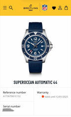Breitling Superocean A17367 Blue Dial 44mm, Bracelet & OEM Extra Strap, Box Docs