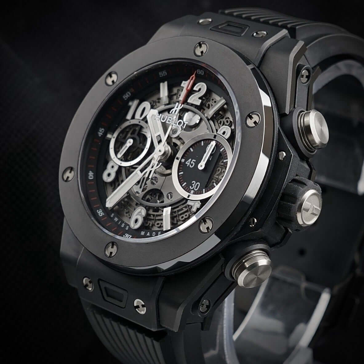Hublot Big Bang Unico 411.CI.1170.RX Black Ceramic Titanium 45mm +4 Extra Straps