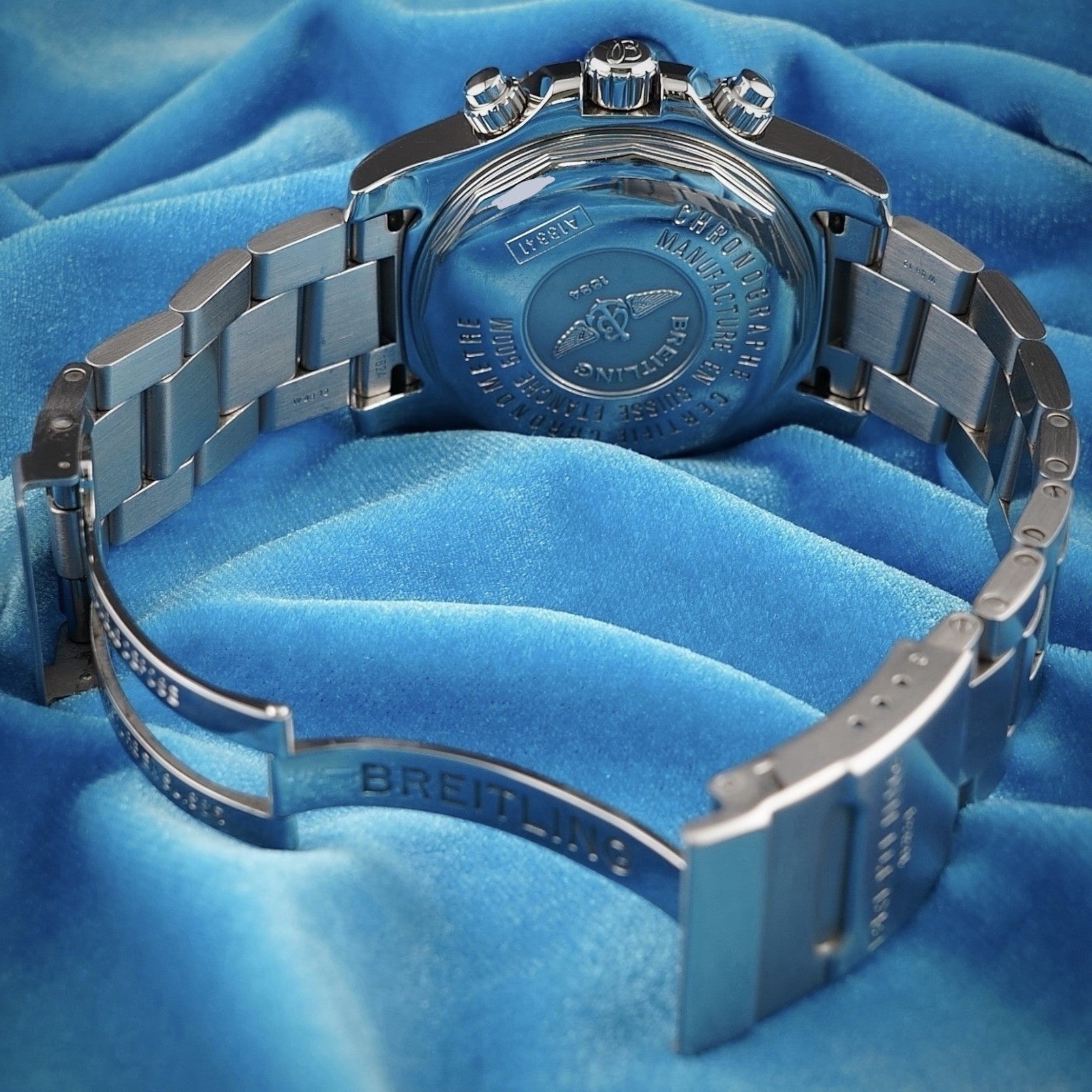 Breitling Superocean Chronograph A13341 Black/Blue Dial Steel Bracelet + Strap