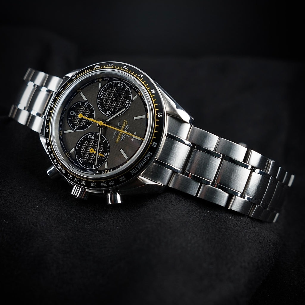 OMEGA Speedmaster Racing 326.30.40.50.06.001 - 40mm Gray Yellow Chrono, Full Set