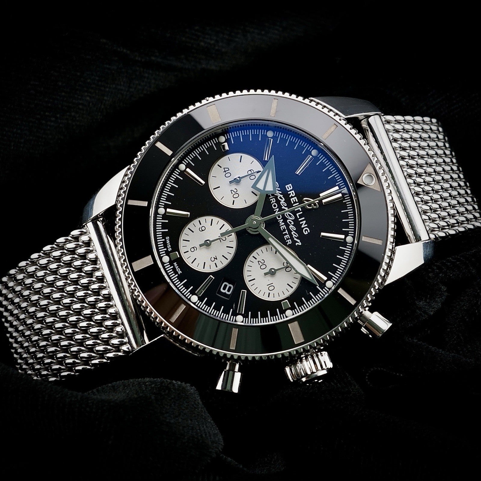 BREITLING SUPEROCEAN 44mm AB0162 - FULL SET & WARRANTY - Extra Strap & Buckle
