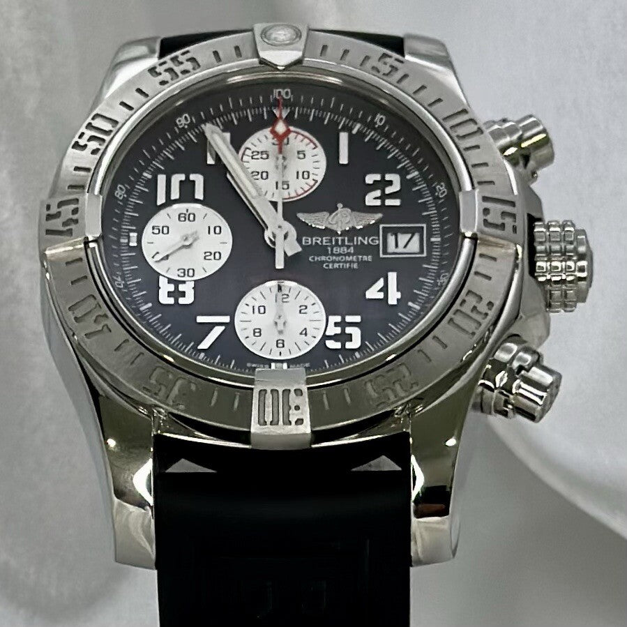 Breitling Avenger II 43MM Tungsten Gray Dial Rubber Strap (A1338111/F564)