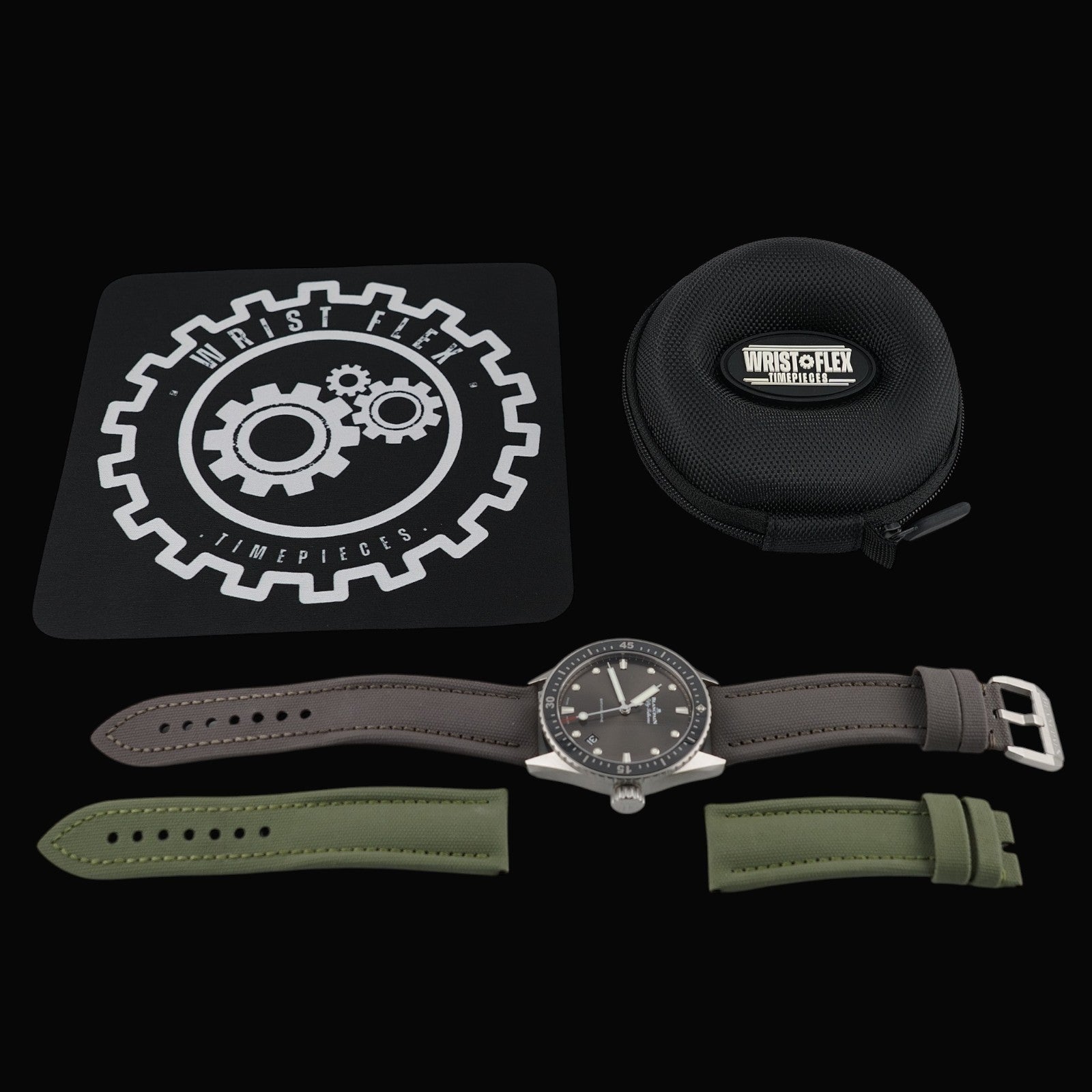 Blancpain Fifty Fathoms Bathyscaphe 5000-1110-K52A 43mm 2025 Full Set 2 Straps