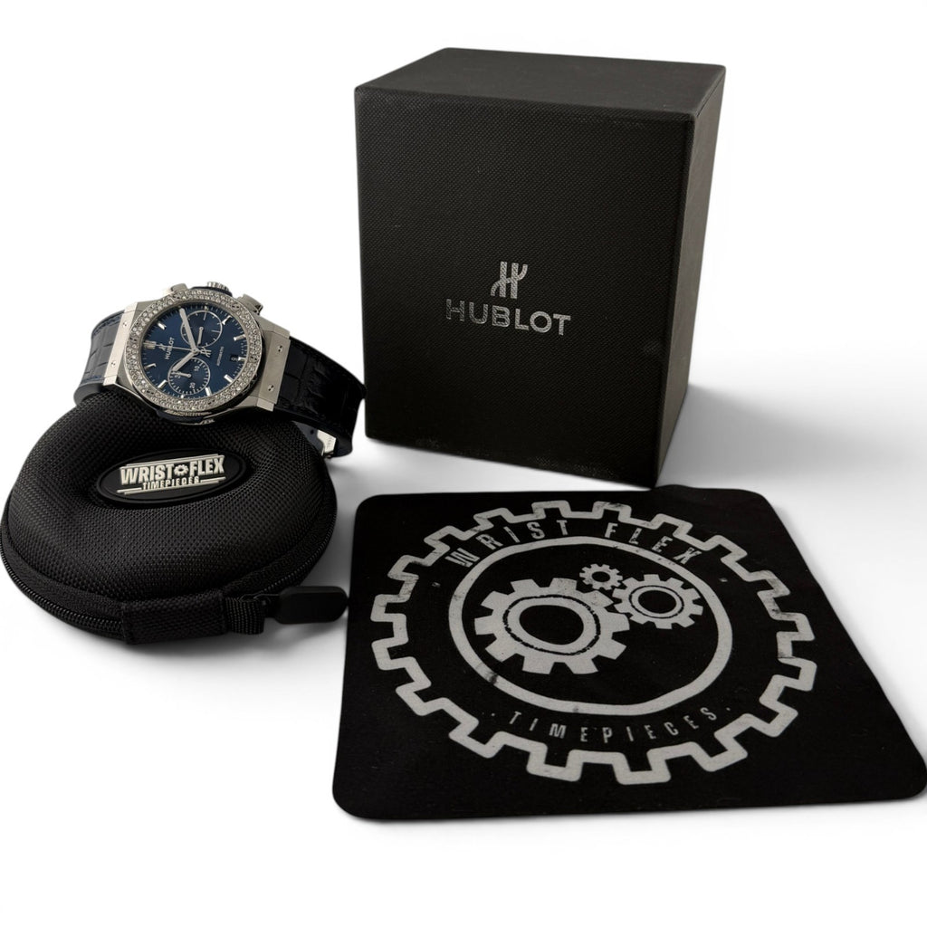 Hublot Classic Fusion Chronograph 521.NX.7170.LR Titanium -Custom Diamond Bezel