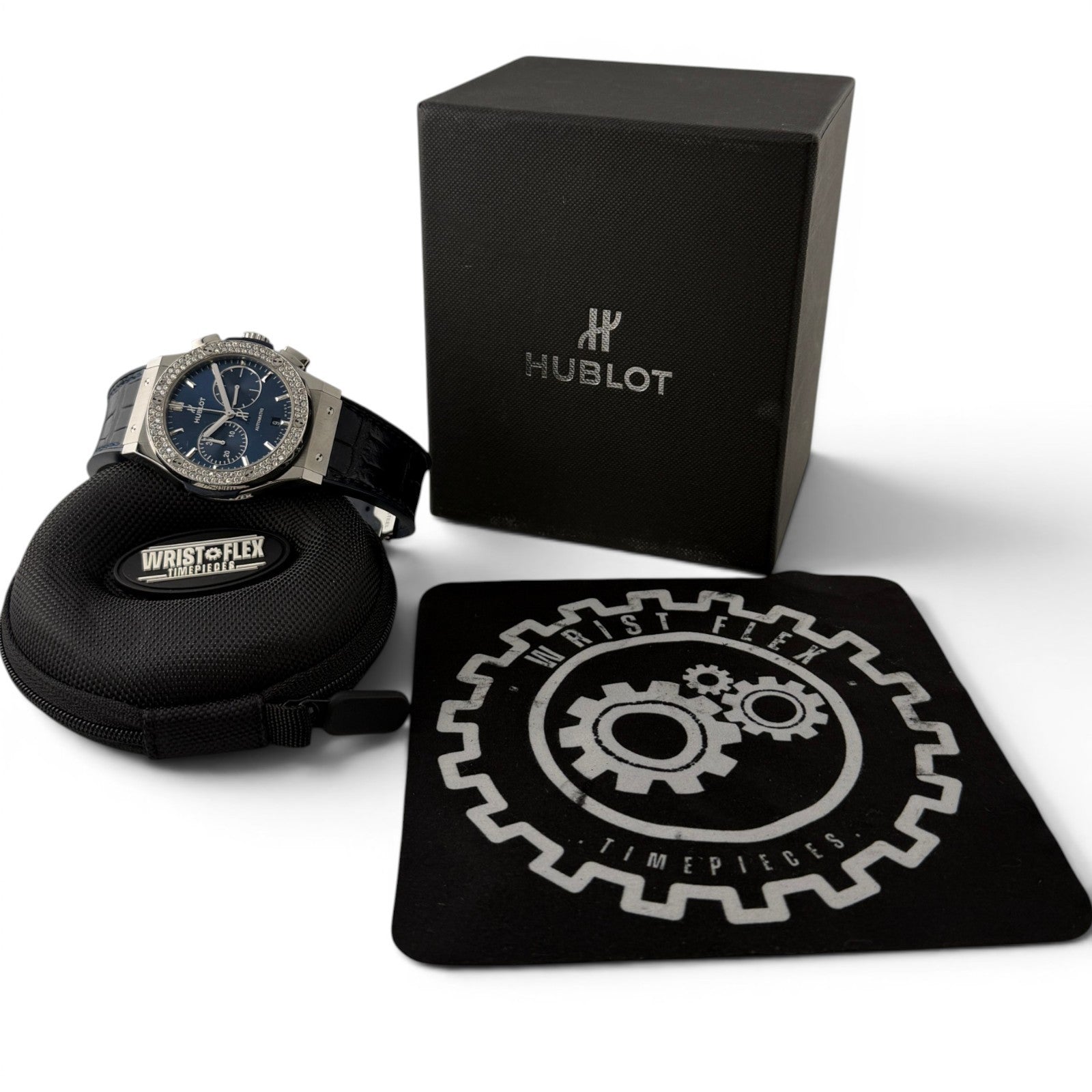 Hublot Classic Fusion Chronograph 521.NX.7170.LR Titanium -Custom Diamond Bezel