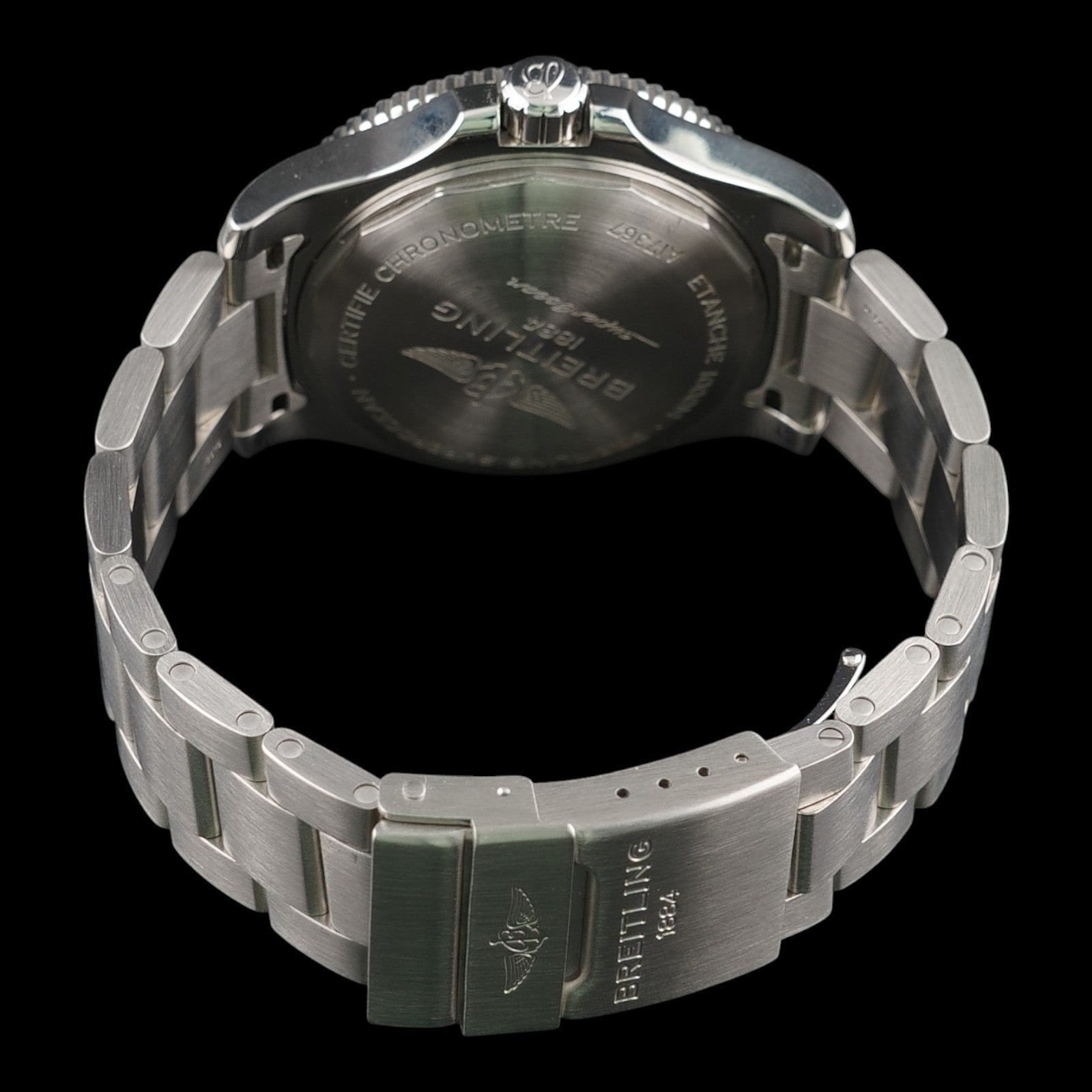 Breitling SuperOcean A17367 Automatic, 44mm, Black/Red Steel Braclet+Extra Strap
