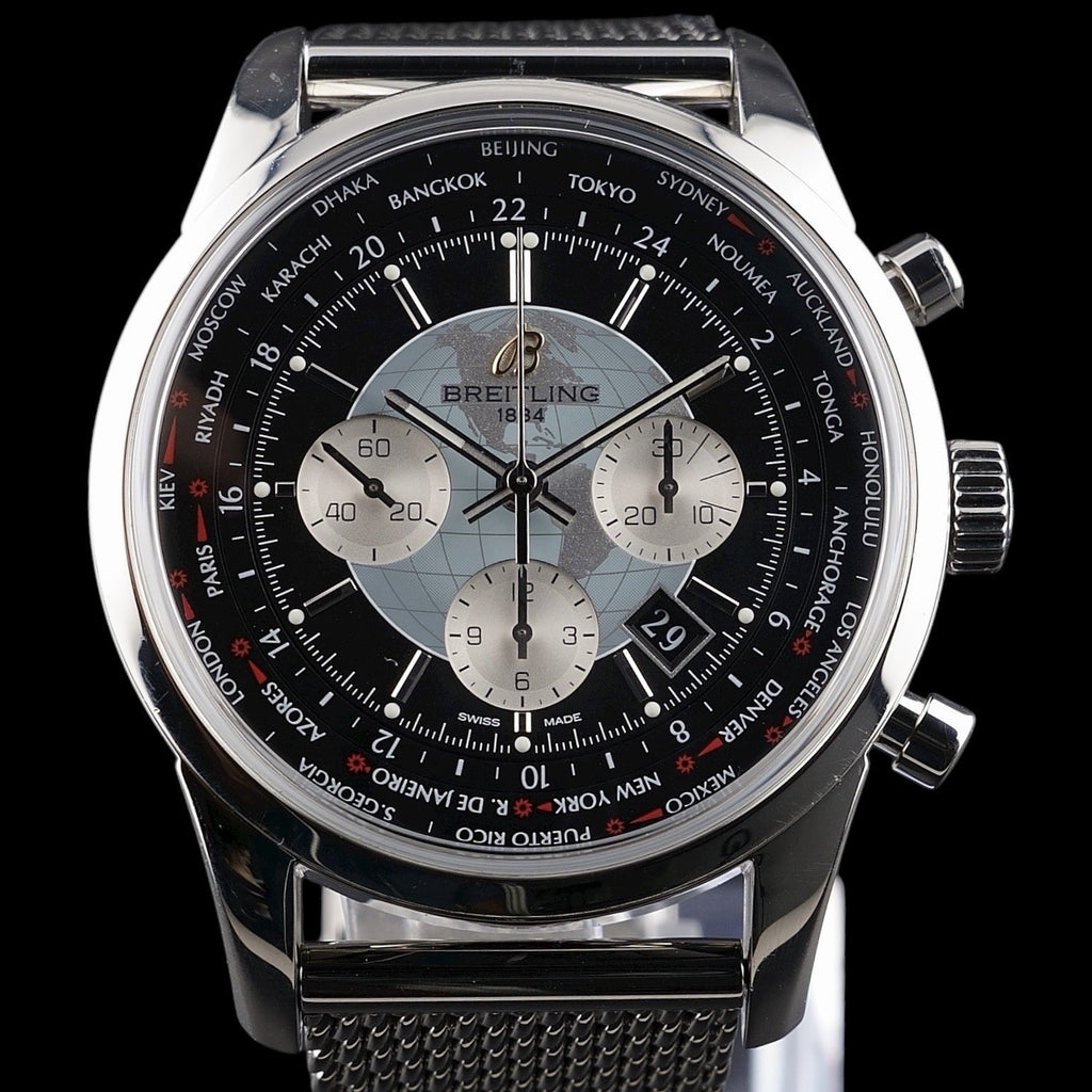Breitling Transocean Unitime AB0510 – World Time Chronograph B05