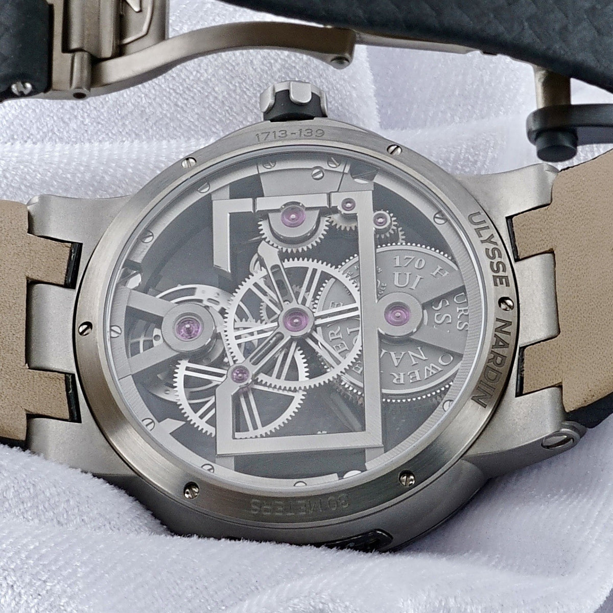 Ulysse Nardin Executive Skeleton Tourbillon 1713-139 Titanium 45MM - FULL SET