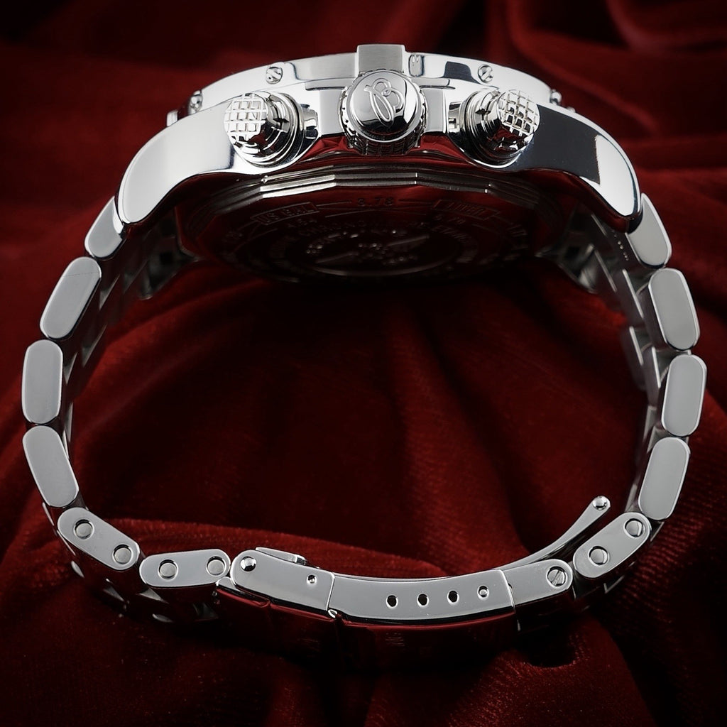 Breitling Super Avenger A13370 | White Dial | 48mm Diamond Bezel | Box & WFT Ext