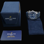 Breitling Superocean A17366 Diver Blue Dial 42mm Rubber Strap-Box & Digital Docs