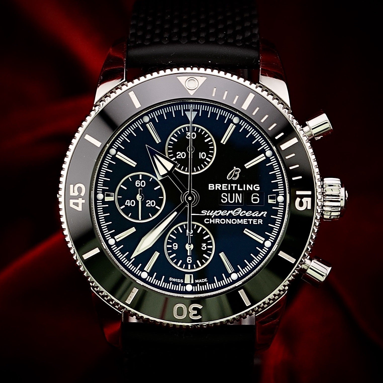 ​Breitling Superocean Heritage II 44mm A13313 Chrongraph Black Dial