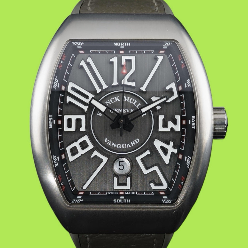 Franck Muller Vanguard TT BR NR V 45 SC DR - Titanium Case - Grey Dial 45mm