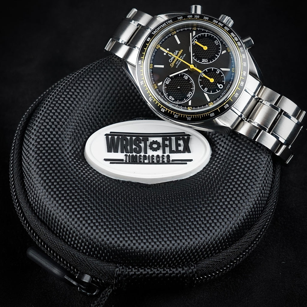 OMEGA Speedmaster Racing 326.30.40.50.06.001 - 40mm Gray Yellow Chrono, Full Set