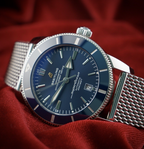 Breitling Superocean Heritage II Blue Dial 46mm Automatic AB2020 Steel Bracelet