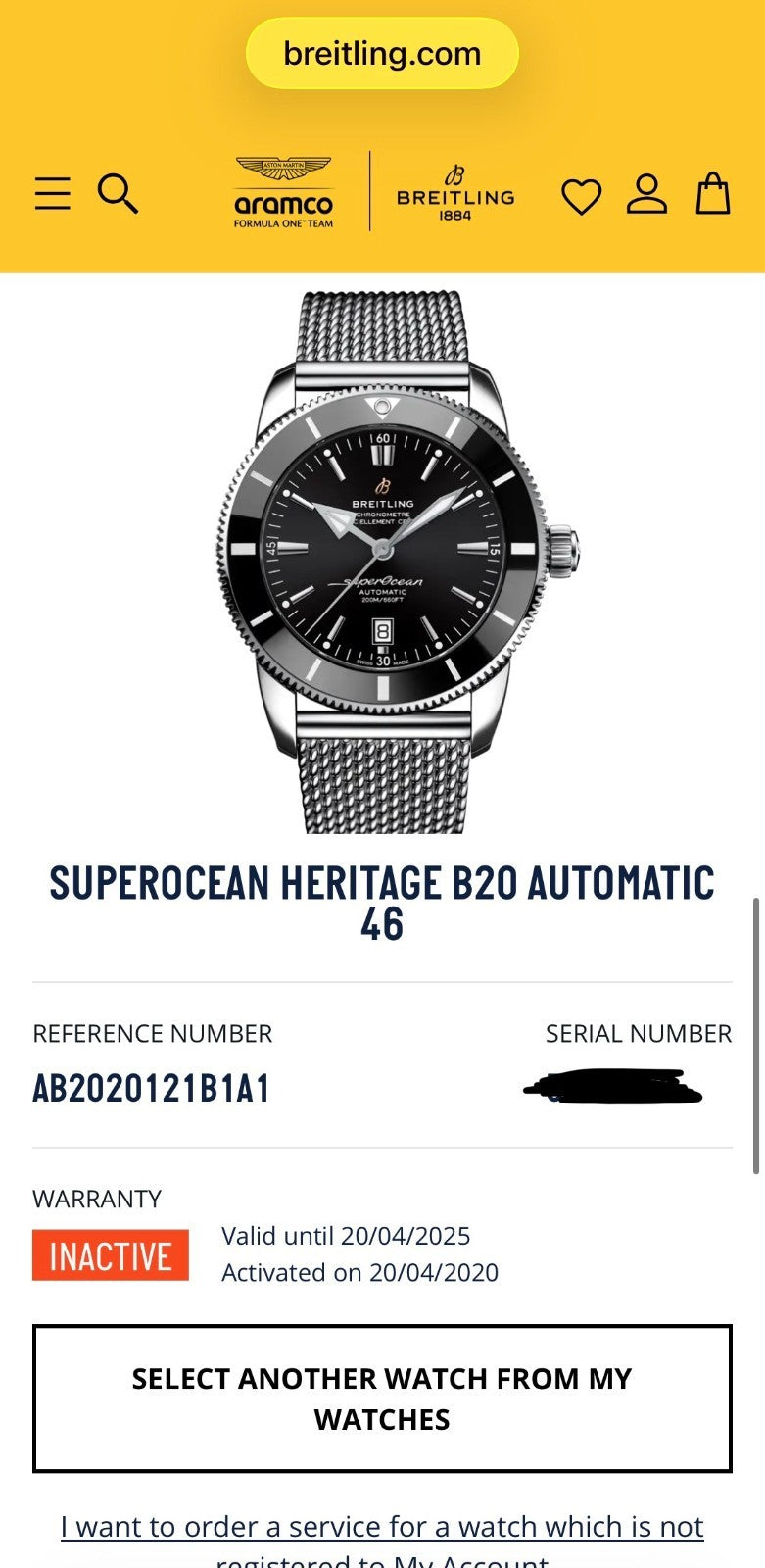 Breitling Superocean 46mm Heritage AB2020 -Steel Bracelet, 2nd Strap Box & Paper