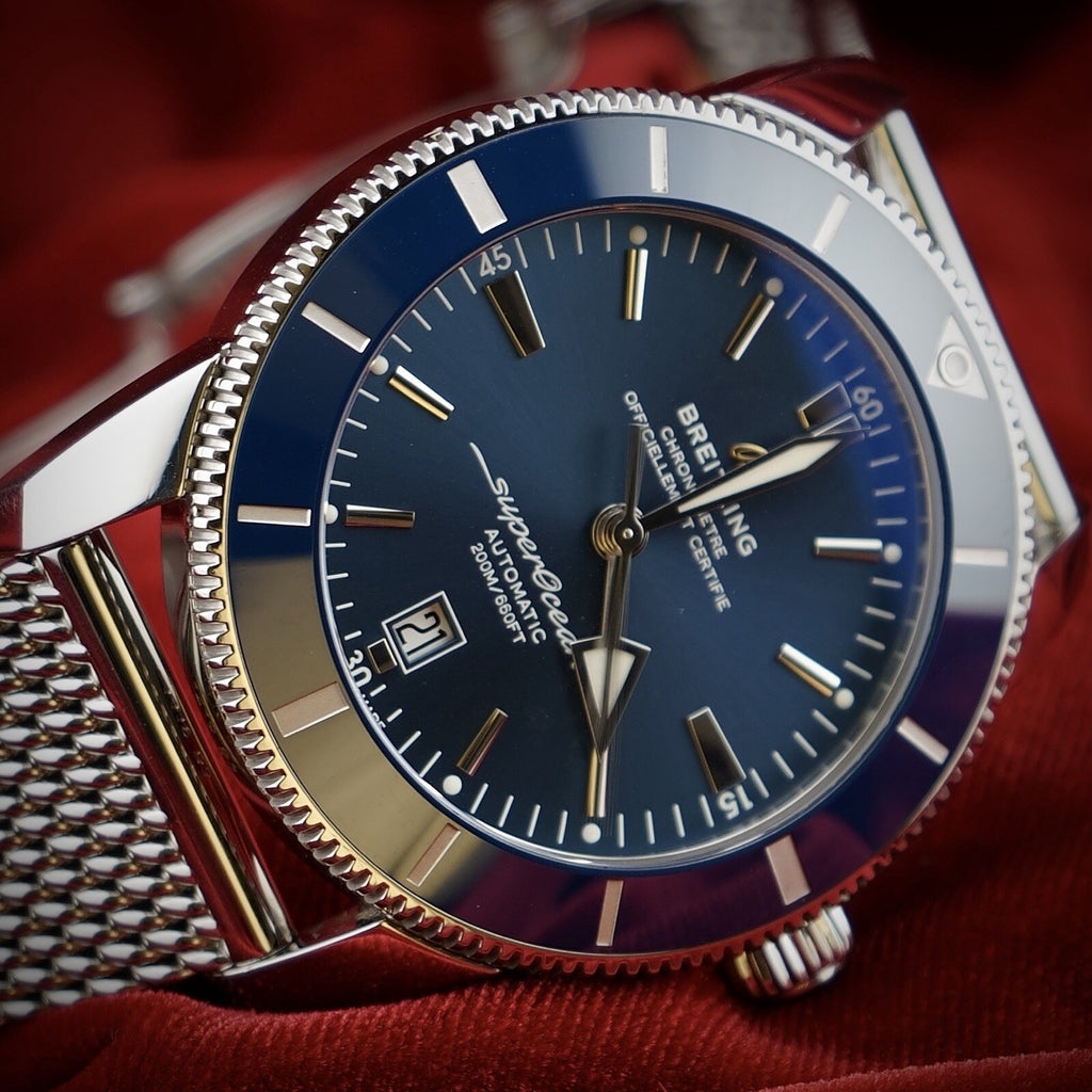 Breitling Superocean Heritage II Blue Dial 46mm Automatic AB2020 Steel Bracelet
