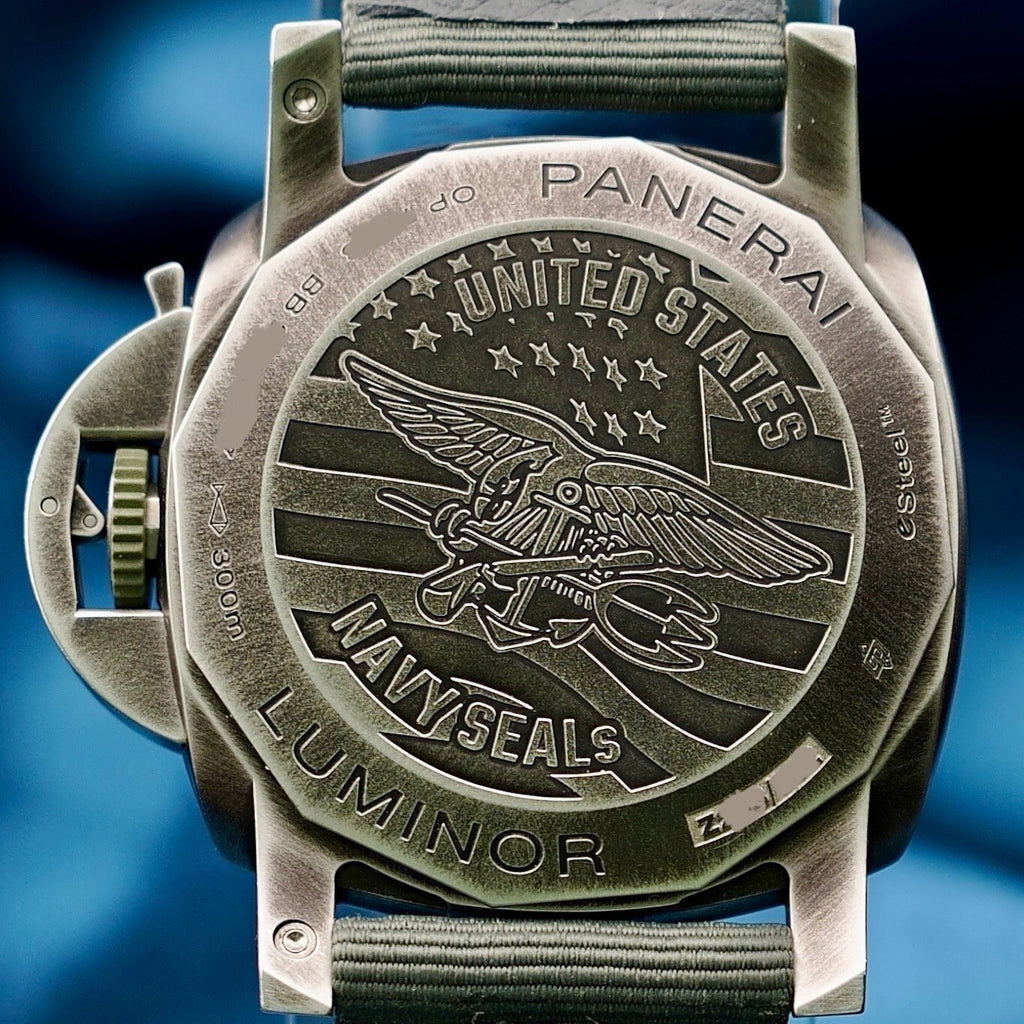 Panerai Luminor Marina Navy SEALS 44mm, PAM01412, Full Set, 4 Straps & 2 Buckles