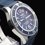 Breitling Superocean A17366 Diver Blue Dial 42mm Rubber Strap-Box & Digital Docs
