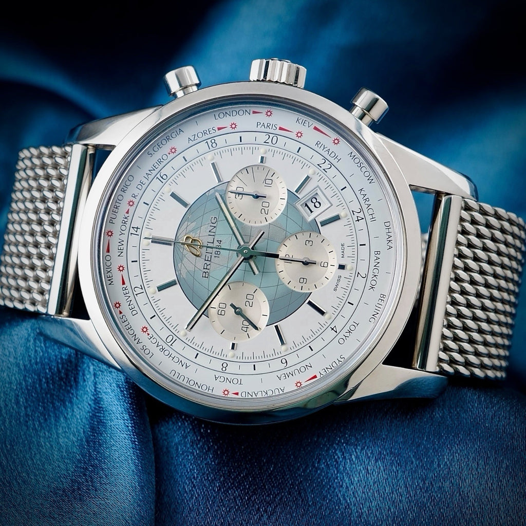 Breitling Transocean Unitime AB0510 –World Time Chrono AB0510,  Bracelet & Strap