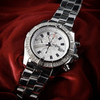 Breitling Super Avenger A13370 | White Dial | 48mm Diamond Bezel | Box & WFT Ext