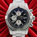 Breitling Super Avenger II 48mm A13371 Black Dial Chrono FULL SET - Extra Strap