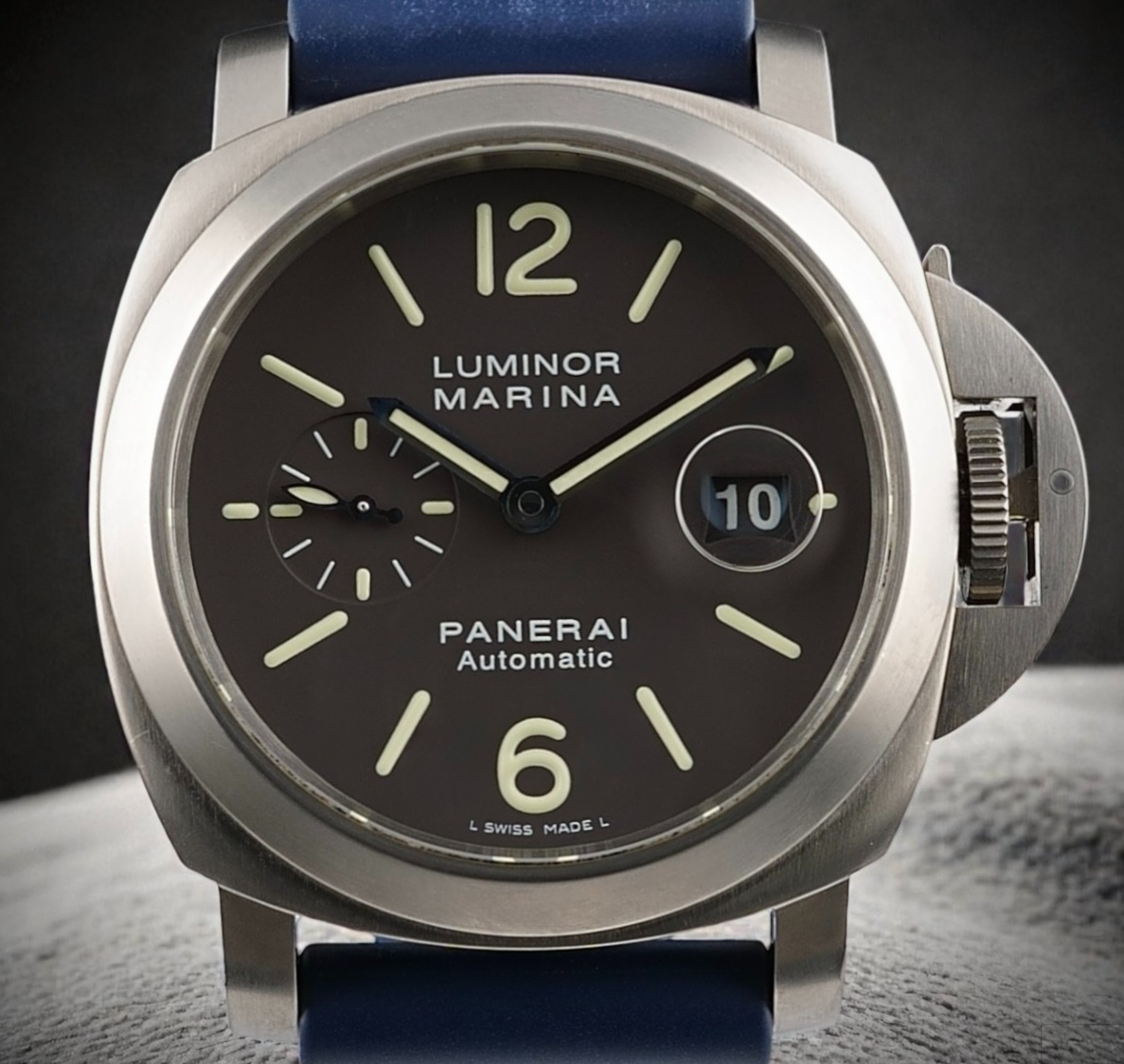 Panerai Luminor Marina PAM00240 Titanium 44mm Brown Dial, Full Set, Extra Straps