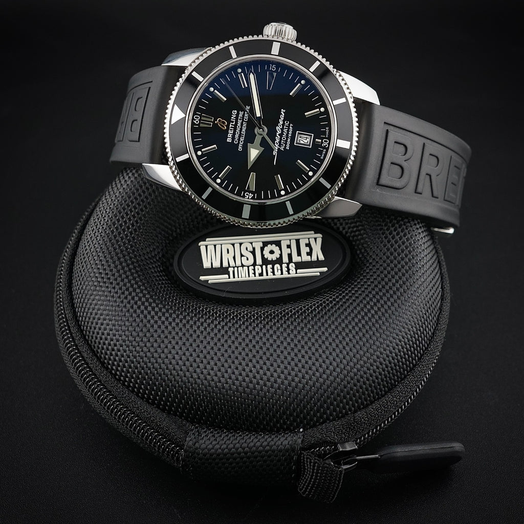 Breitling Superocean Heritage 46mm A17320 - Black Dial - Box Rubber Strap