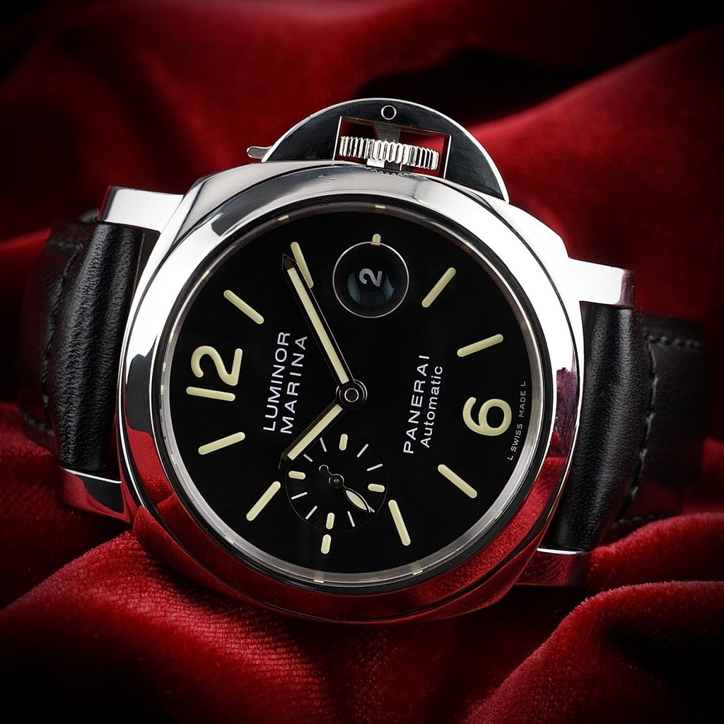 Panerai Luminor Marina PAM00104 Black Dial 44mm FULL SET Triple Box 3 OEM Straps