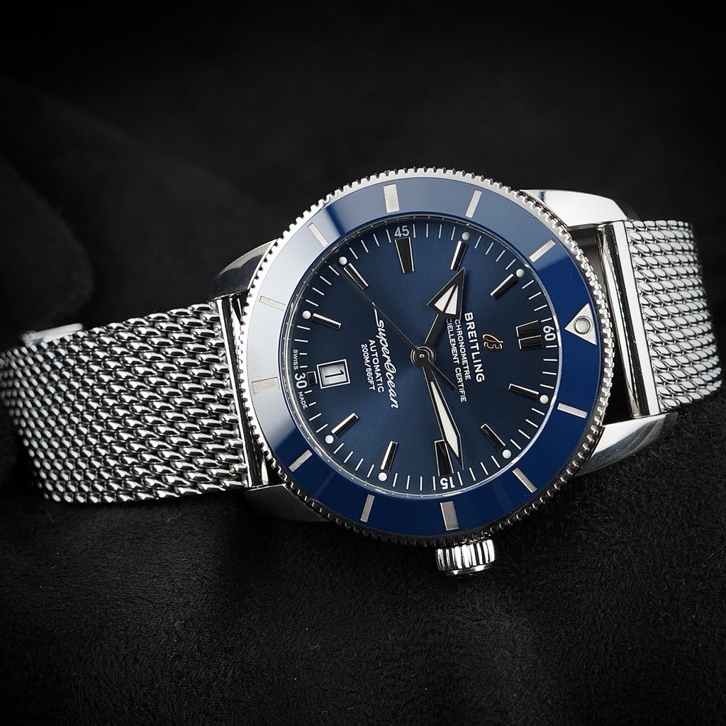Breitling Superocean AB2020 BLUE 46mm Steel Bracelet, WARRANTY & Box & Docs