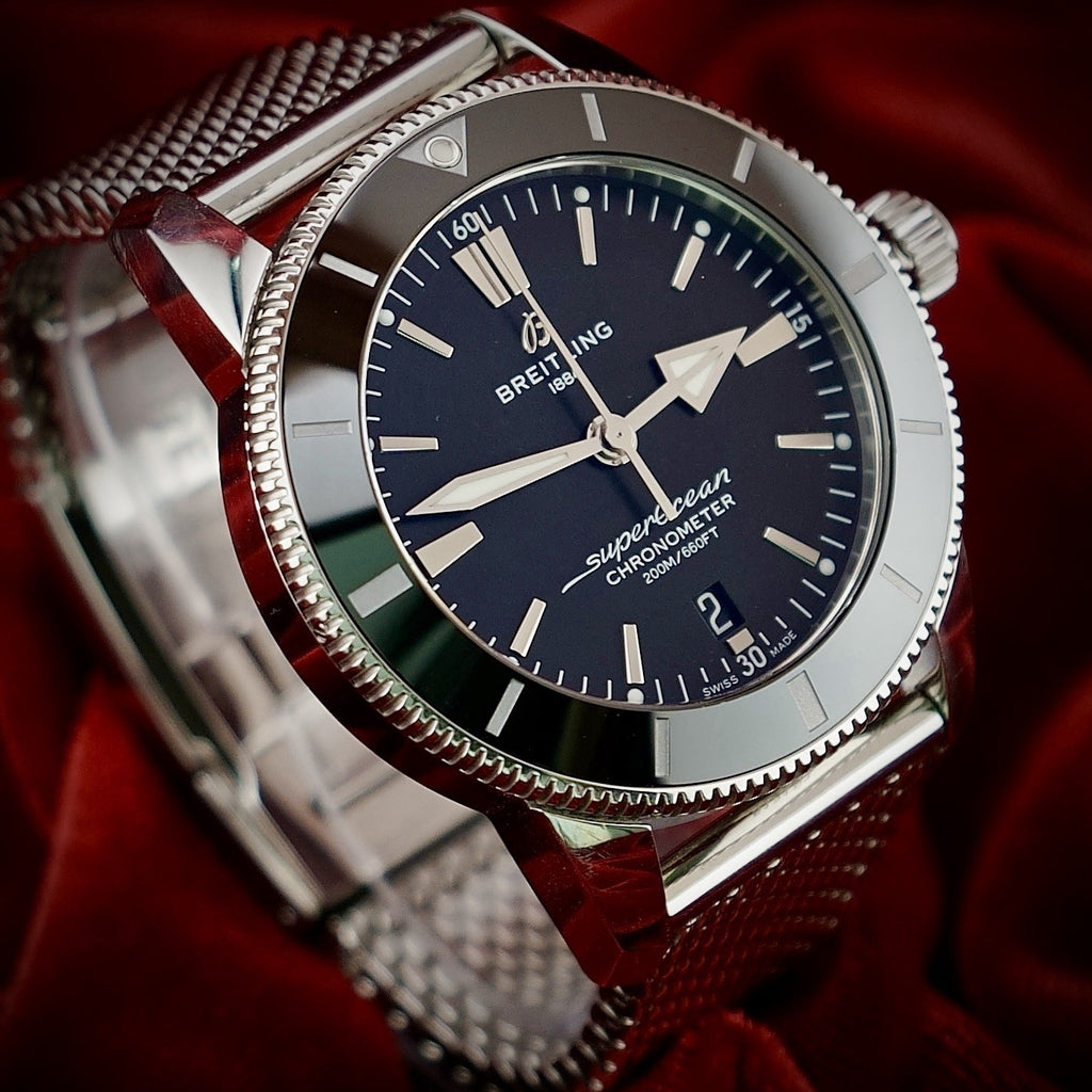 Breitling Superocean Heritage 44MM AB2030 Box & Card Steel Bracelet, Extra Strap