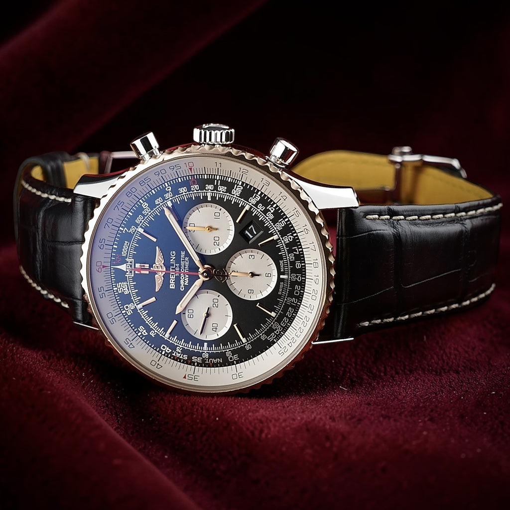 Breitling Navitimer B01 Chronograph 46mm UB0127 -Black/White 18k Rose Gold Bezel