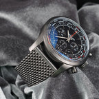 Breitling Transocean Unitime Pilot Blacksteel 46mm World Time - LIMITED to 1000