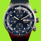 IWC Aquatimer Chronograph - 44mm Cousteau IW378201 - Blue Dial - Wood Inlay