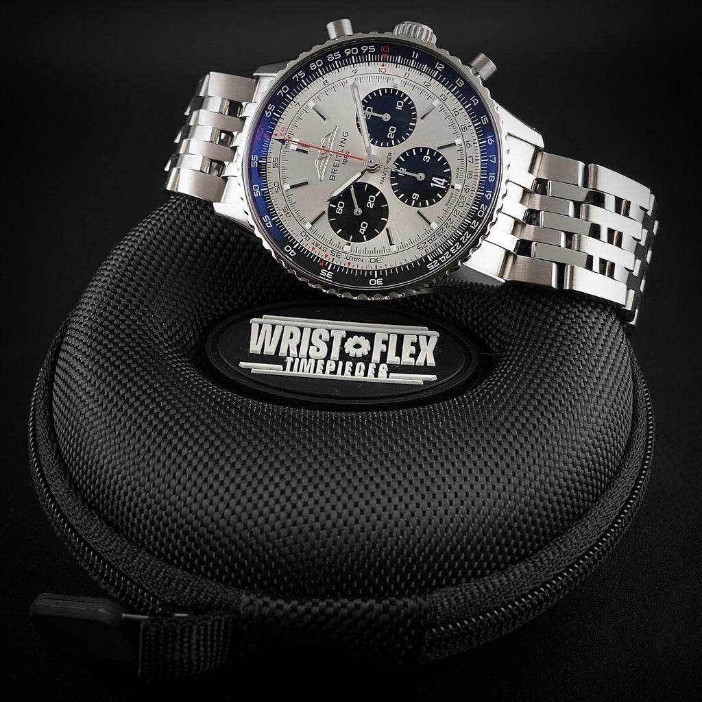 Breitling Navitimer AB0138 43mm Silver Dial -FULL SET- Bracelet & Strap WARRANTY