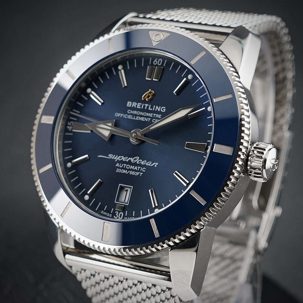 Breitling Superocean AB2020 BLUE 46mm Steel Bracelet, WARRANTY & Box & Docs
