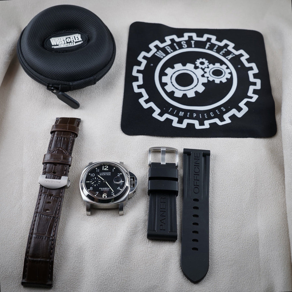 Panerai Luminor Men's Black Watch with Brown Leather Strap - PAM00164