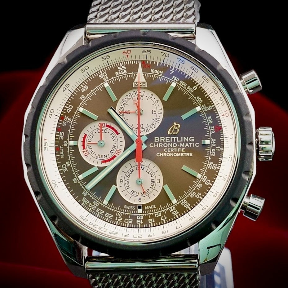 Breitling Chrono-Matic 1461 A19360 – Full Set Moonphase + Extra OEM Strap
