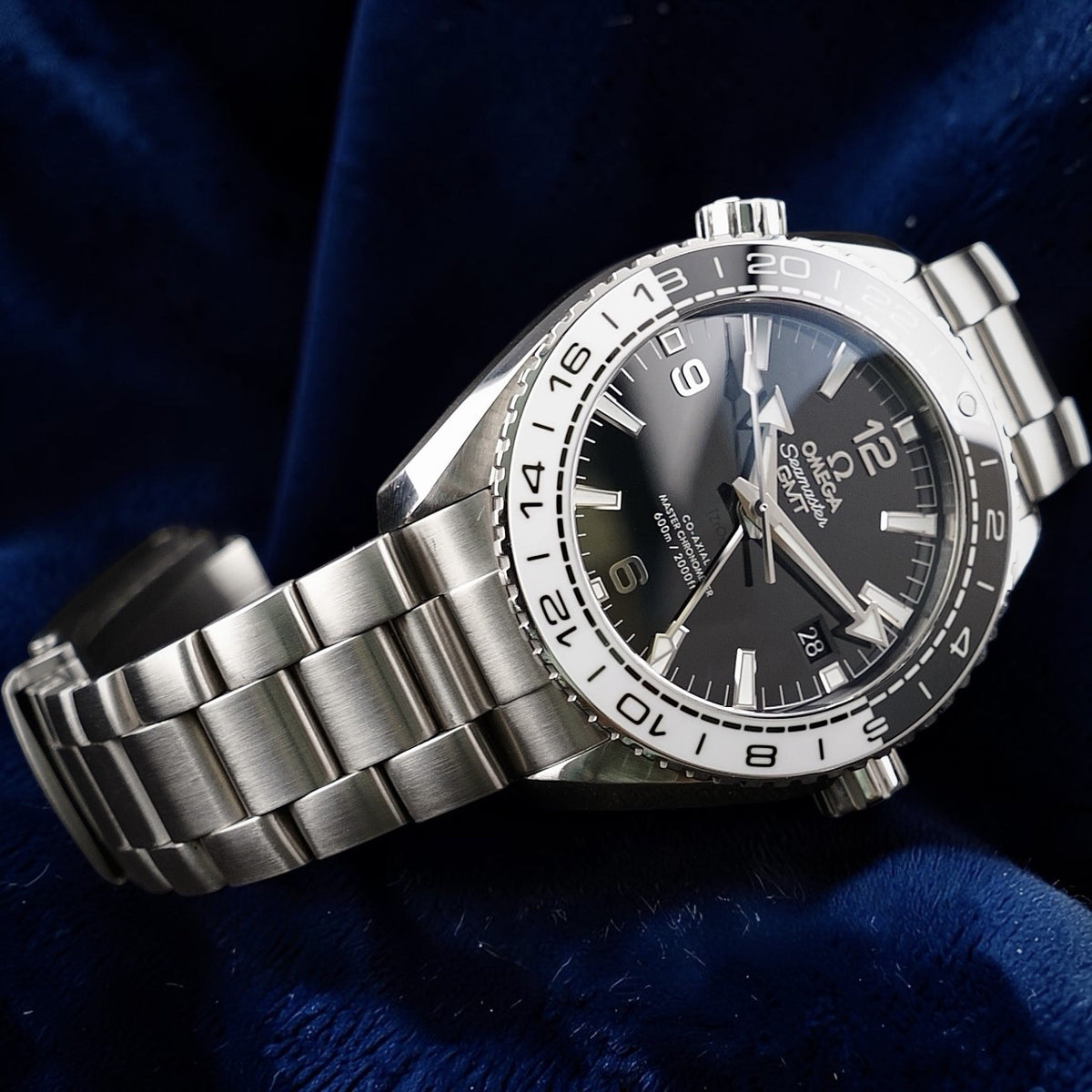 OMEGA Seamaster Planet Ocean GMT 43.5mm OREO Auto 600m Black Dial Full Set,Cards