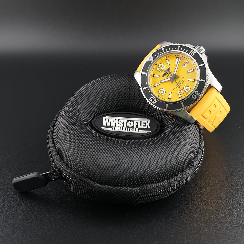 Breitling Superocean A17367 - 44mm, Yellow Dial, FULL SET, 3 Straps, Box & Card