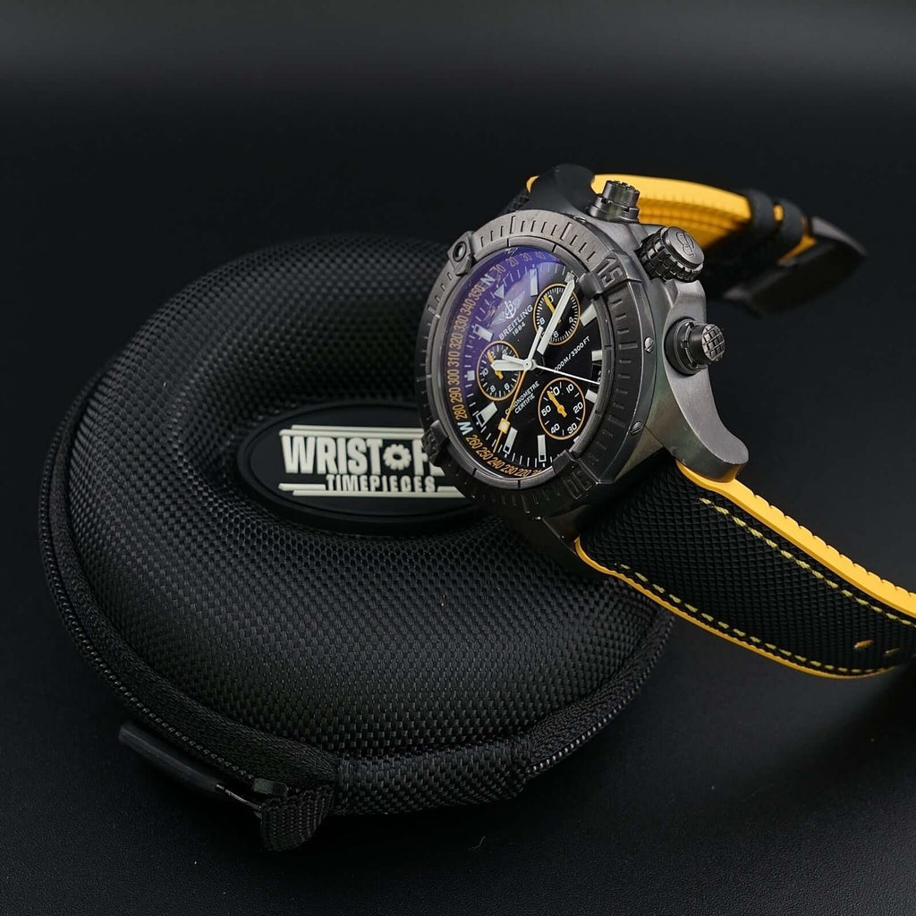 Breitling Avenger Seawolf Blacksteel Chron Limited Ed 1000 Pieces 45m 3 Straps