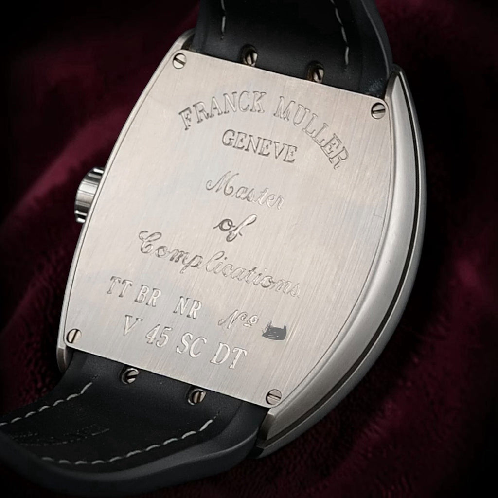 Franck Muller Vanguard V45 Titanium Black Dial Automatic Mens Watch Box Papers